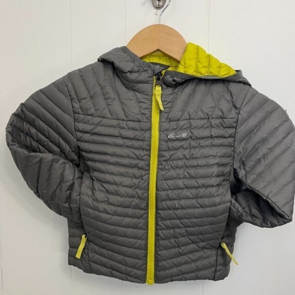 boys Eddie Bauer MicroTherm? Hooded Jacket Grey size 3/4 - Picture 3 of 7